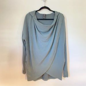 Athleta Purana Wrap Sweatshirt Hoodie Bali Green Ultra Soft Size S